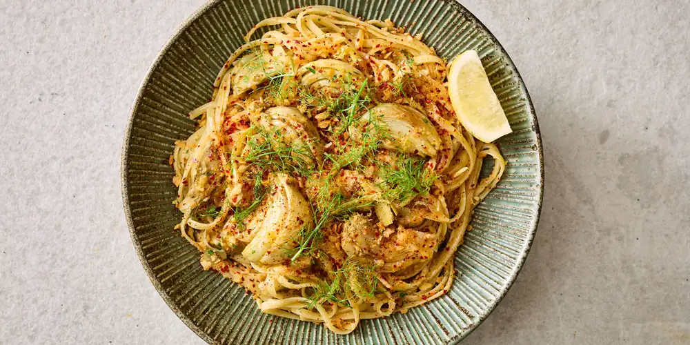 Fennel and Artichoke Linguine Recipe