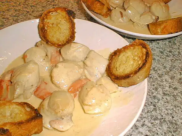 Scallops in cream sauce: the easy recipe