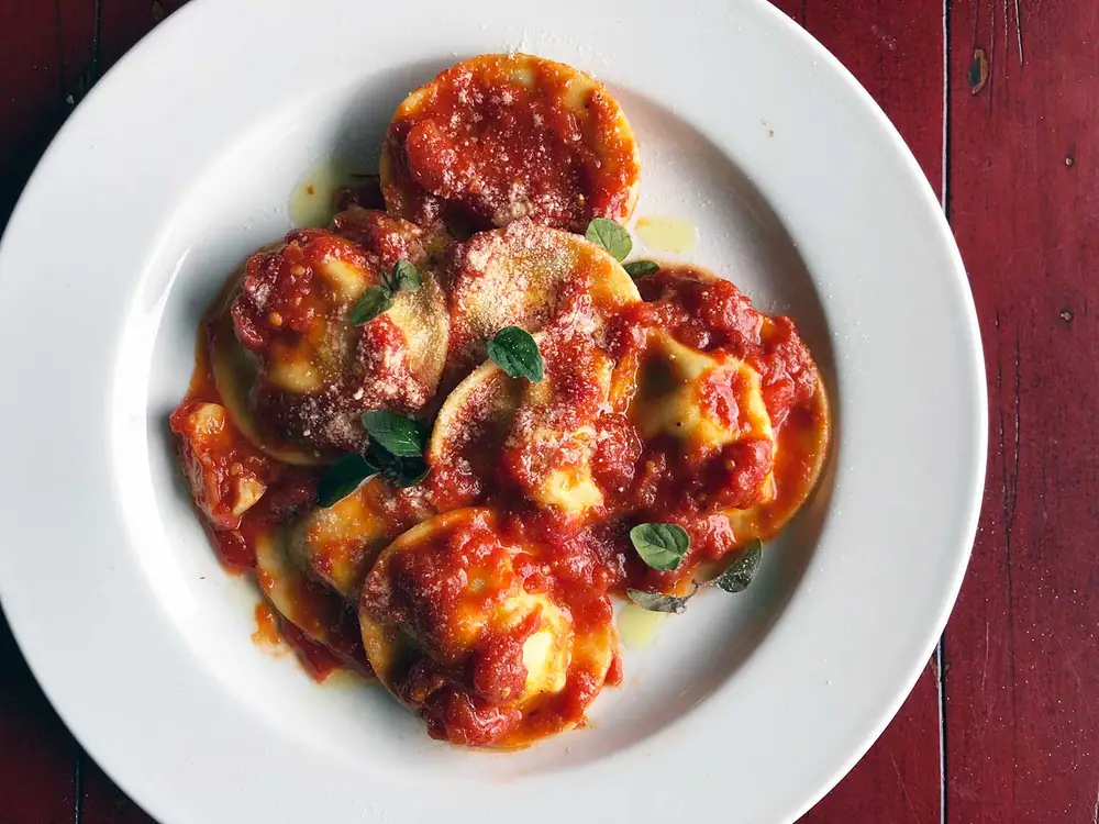 Raviolis con ricotta y verduras