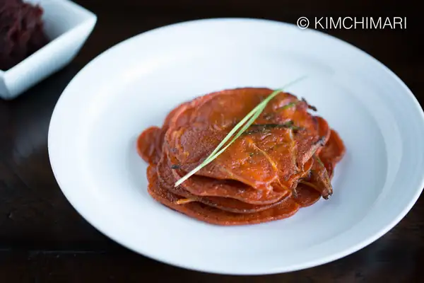 Gochujang Pancake (Jangtteok) with Chives