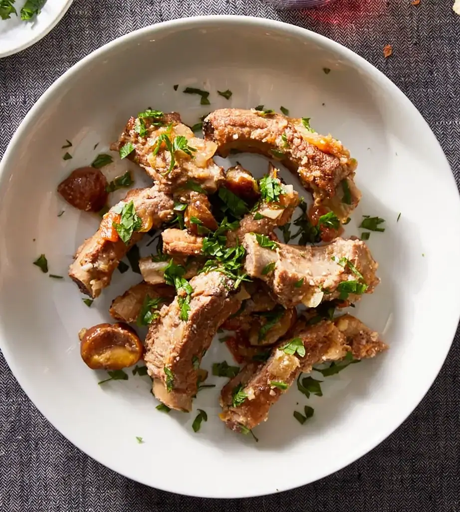 Catalan Braised Pork Ribs With Chestnuts