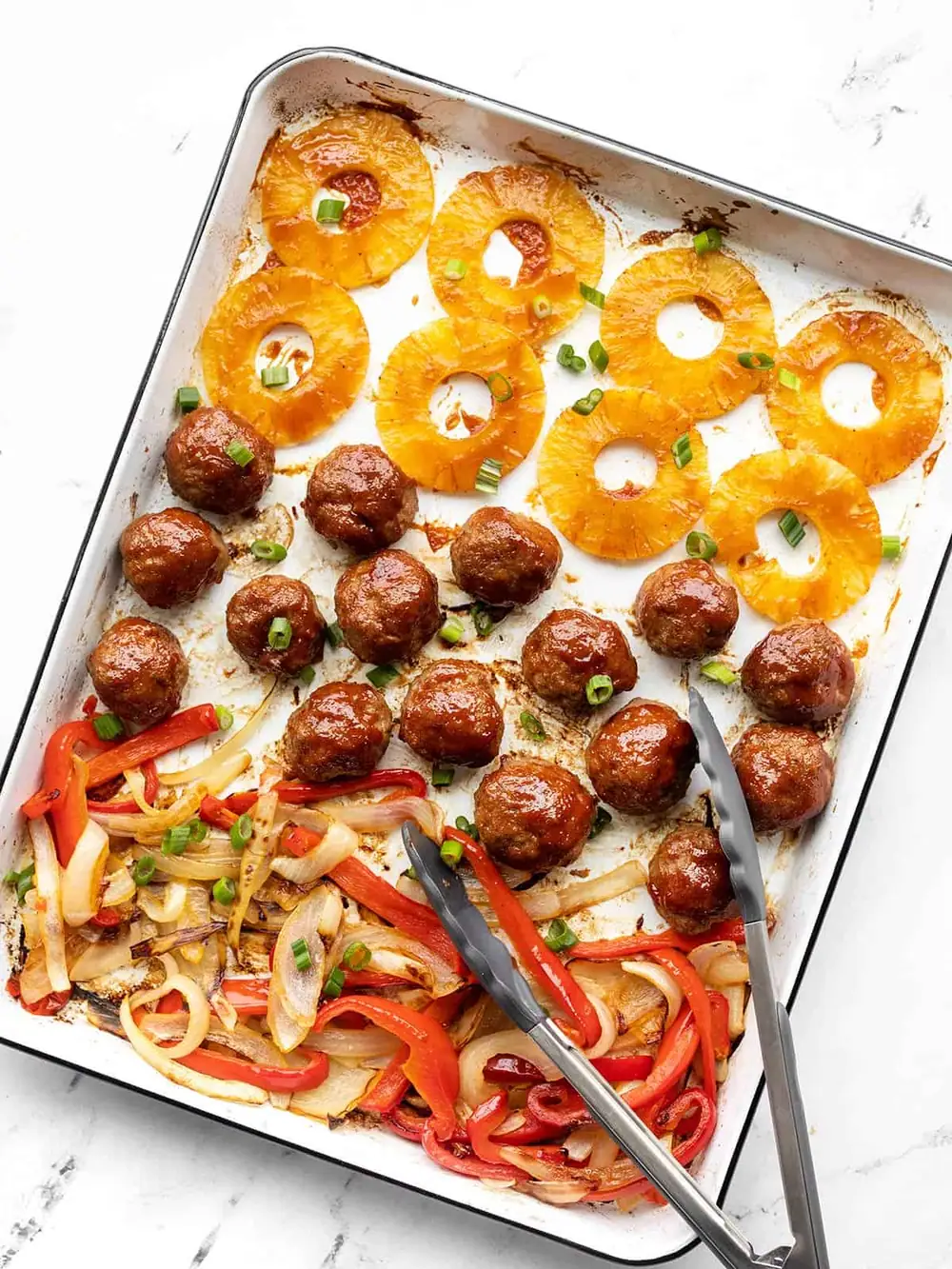 Sheet Pan BBQ Meatballs - Meal Prep Friendly