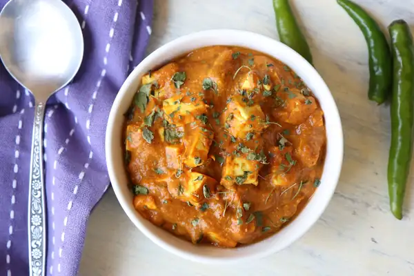 Receta Paneer Makhani sin cebolla y sin ajo