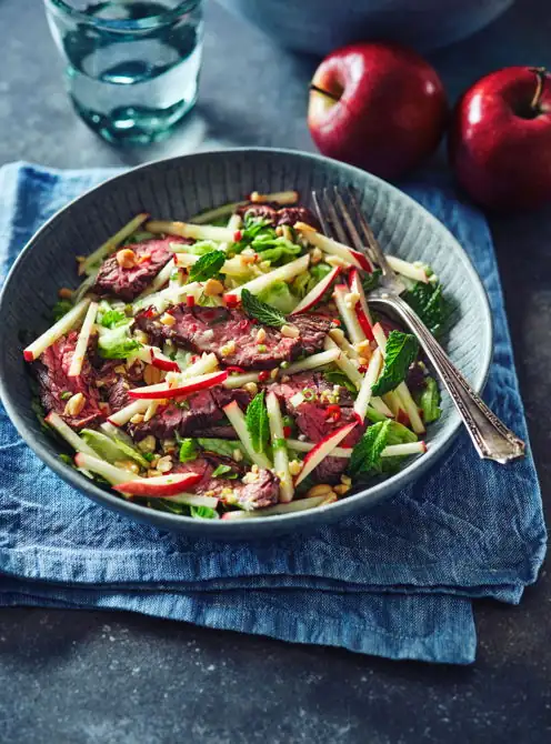 Thai-style apple and grilled beef salad