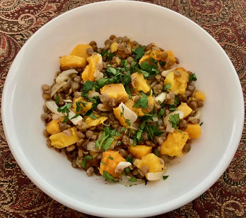 Lentils with Butternut Squash