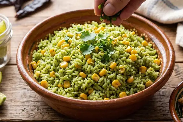 Cómo preparar arroz verde con maíz enlatado: la receta fácil y esponjosa para acompañar todos tus guisos