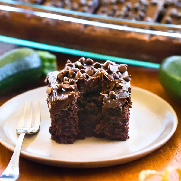 Pastel de calabacín con chocolate