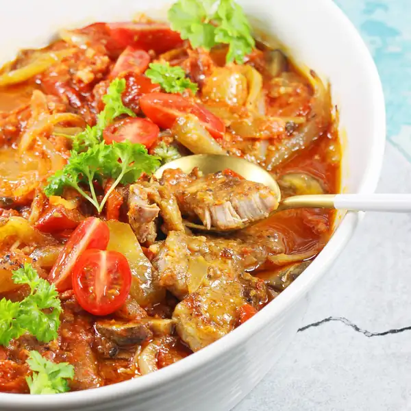 Gypsy-style pork neck