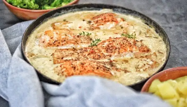 Salmon in Creamy Tuscan Garlic Sauce