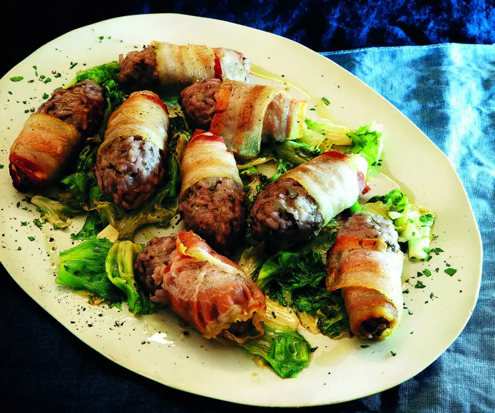 Bacon Wrapped Rice Balls