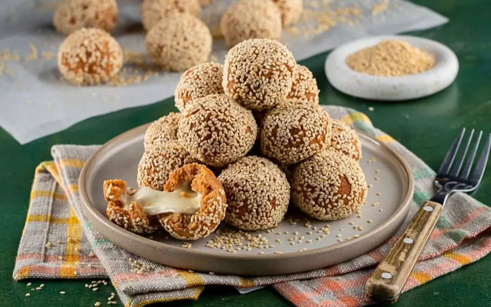 Croquetas de lentejas rojas y mozzarella