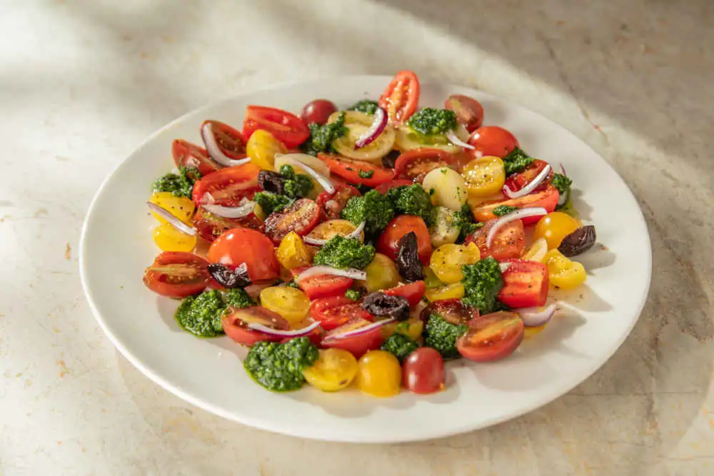 Spinach Pesto Tomatoes