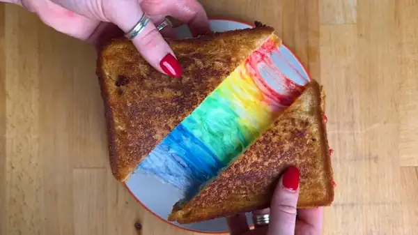 Making A Rainbow Grilled Cheese Sandwich Is Easier Than You Might Think