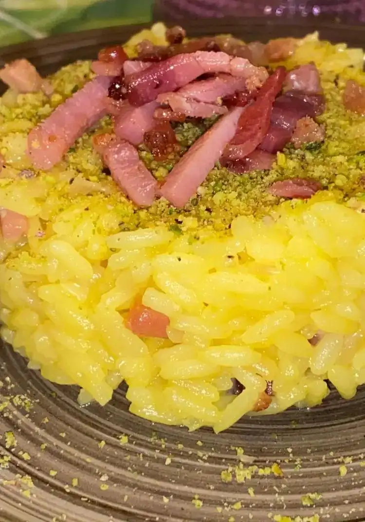 Saffron and speck risotto