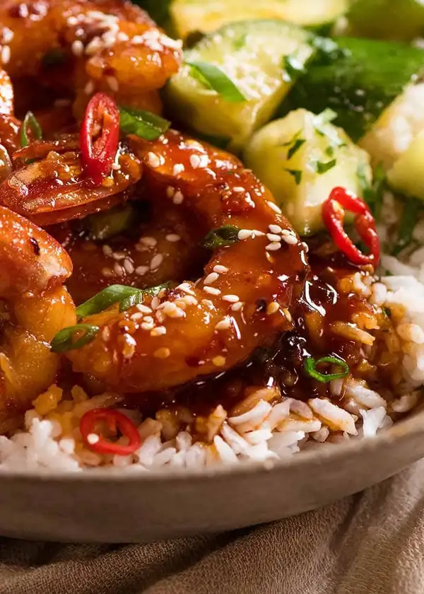 Asian Chilli Garlic Prawns (Shrimp)