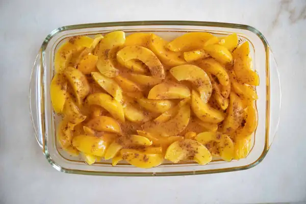 Peach Cobbler With Cake Mix (Dump Cake)