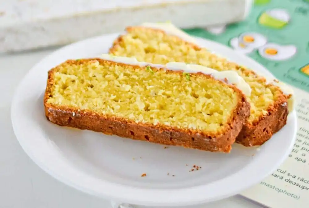 Lime & Coconut Loaf Cake w/ Cream Cheese Frosting