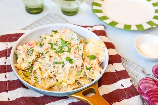 Pan lasagne met ravioli