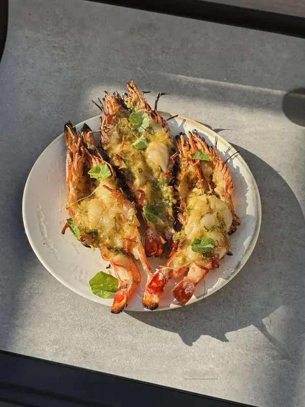 Miso Garlic Grilled Prawns with Miso Butter
