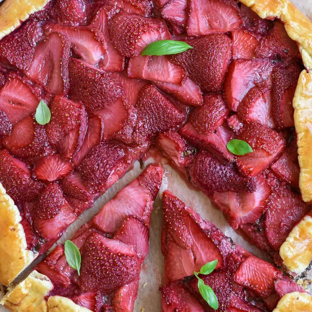 Strawberry Basil Galette (Easy French Galette Recipe)