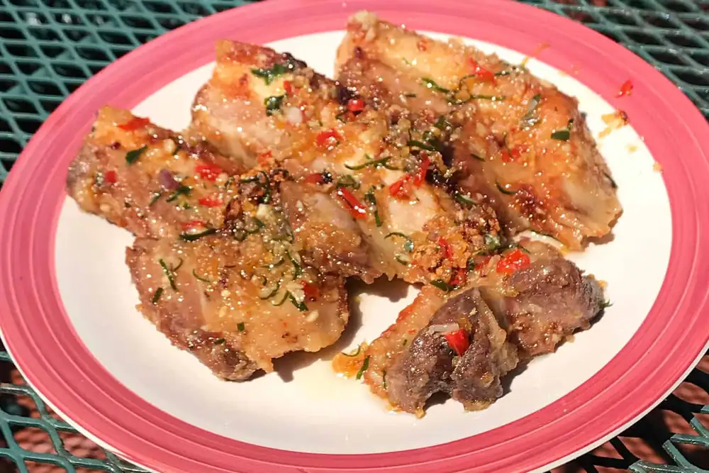 Crunchy Vietnamese Caramel Pork Belly with Ginger and Garlic