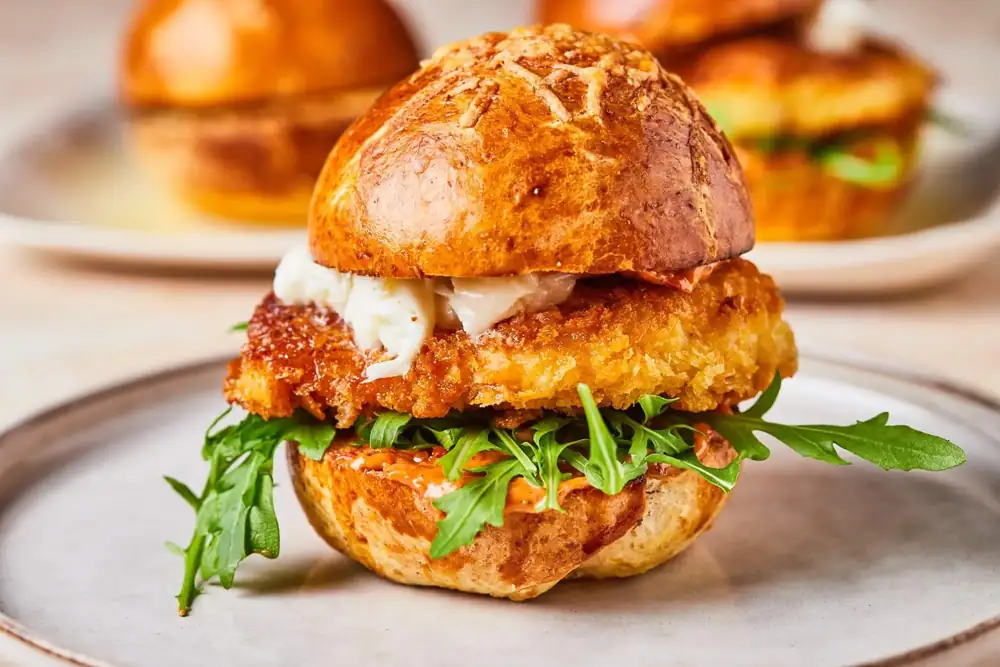Parmesan chicken burger