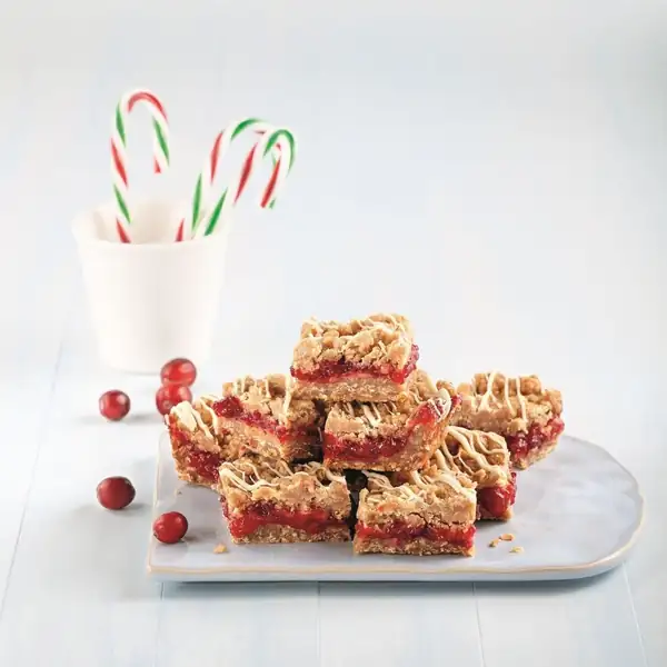 Cranberry and white chocolate squares