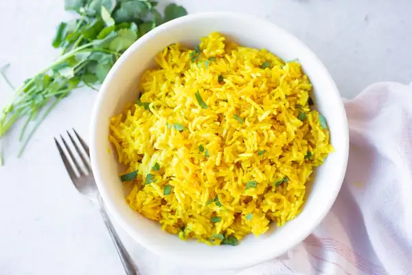 Indian Turmeric Yellow Rice