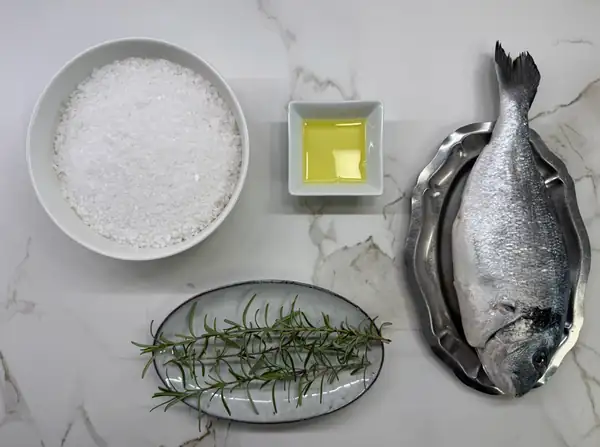 Sea bream baked in salt using a Fissler pressure cooker