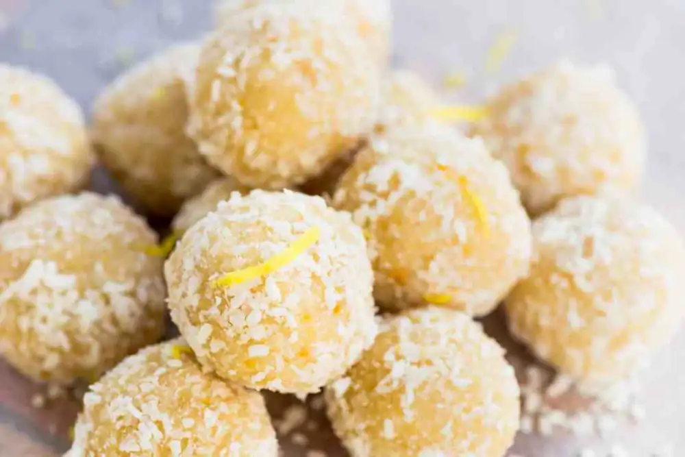 Sweet lemon truffles