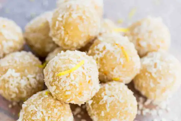 Sweet lemon truffles