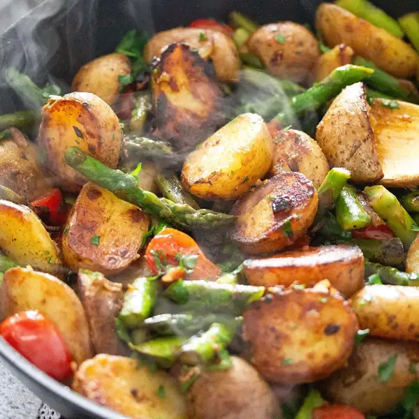 Pan-Fried Asparagus and Potatoes