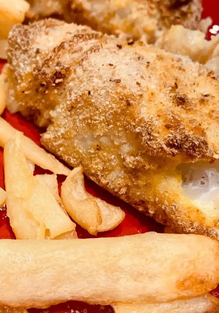 Fish and chips al forno