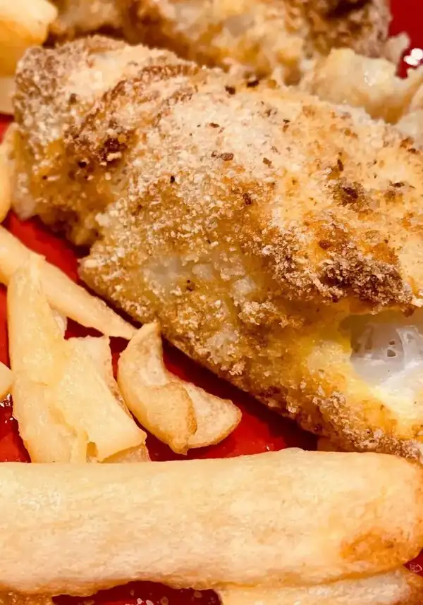 Fish and chips al forno
