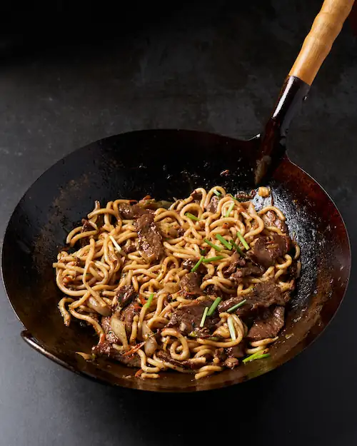 Mongolian Beef Udon Noodles recipe
