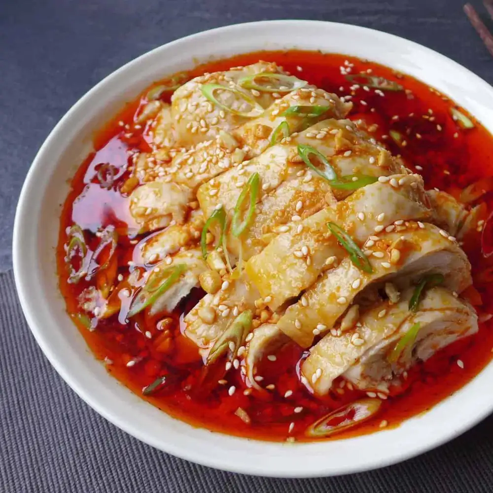 Mouth-watering chicken (Kou Shui Ji, 口水鸡)
