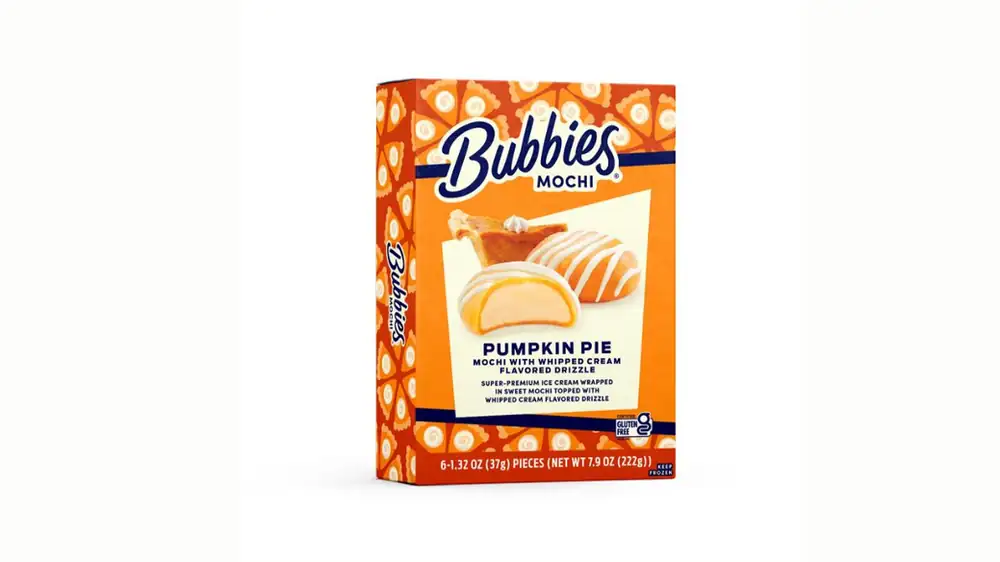 Bubbies Ice Cream amplía su línea Drizzled Mochi con un sabor de edición limitada a pastel de calabaza