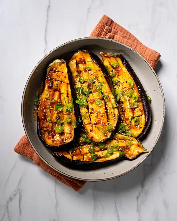 Spicy Miso Glazed Eggplant