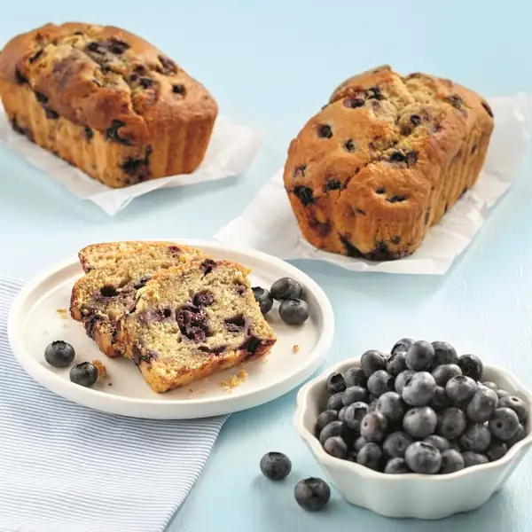 Vanilla and blueberry bread