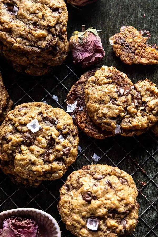 Galletas de avena con chispas de chocolate realmente deliciosas