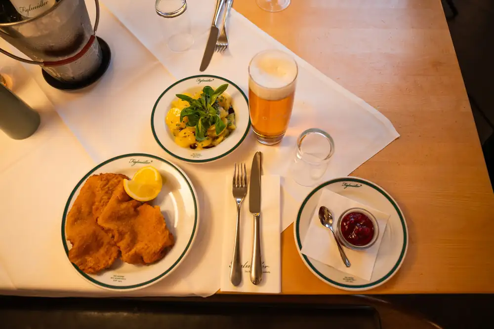 Original Wiener Schnitzel with potato salad