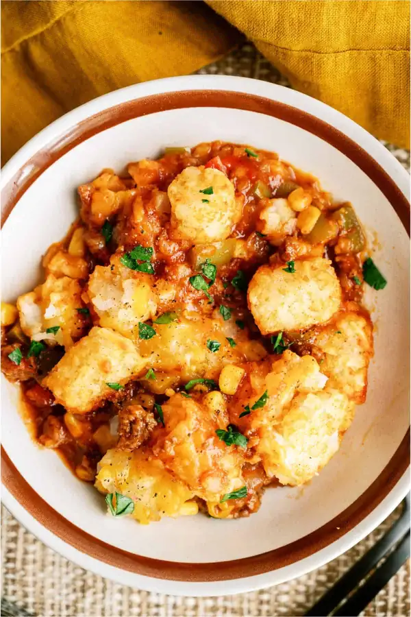 BBQ Tater Tot Casserole