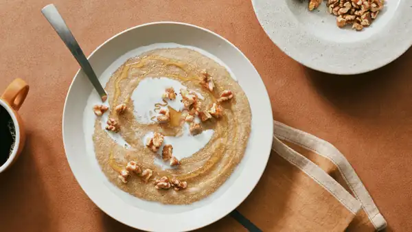 Gachas de amaranto con nueces y miel