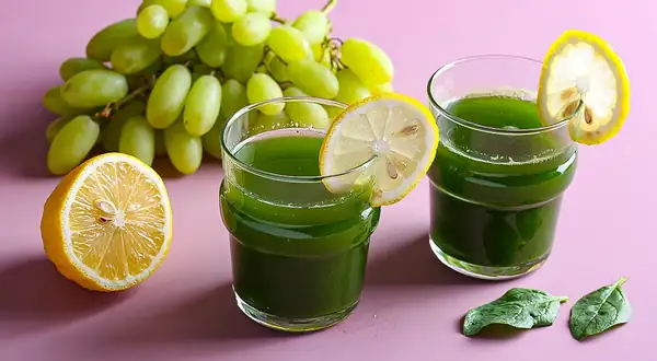 Batido de espinacas y uvas