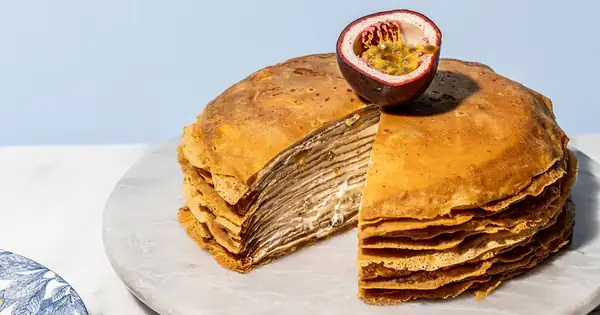Passion Fruit Crêpe Cake
