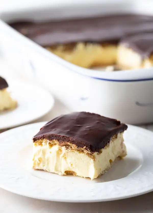 Eclair Cake with Chocolate Ganache