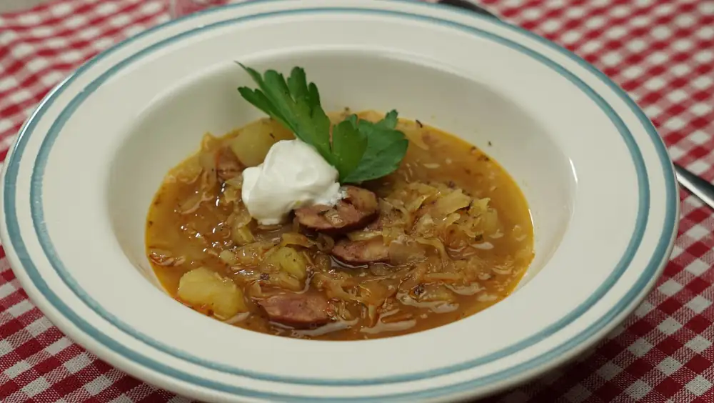 Grandma's cacarka or small glass of cabbage