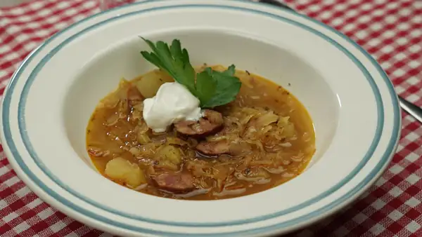 Grandma's cacarka or small glass of cabbage