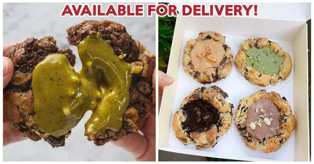KUKI: Galletas de lava abiertas rellenas de orh nee, pistacho tostado y más