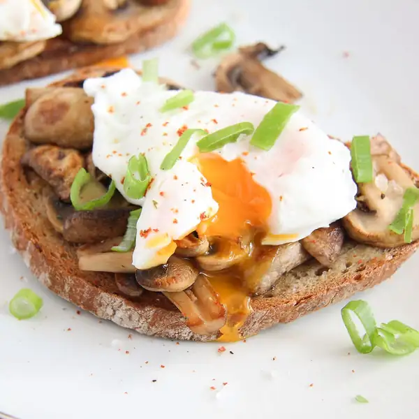 Mushroom Toast with Poached Egg
